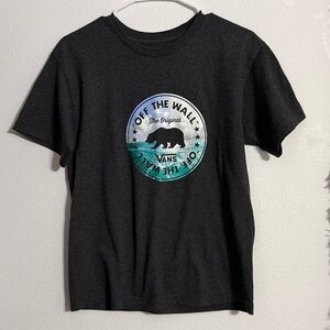 Vans Charcoal Tee with Bear Logo